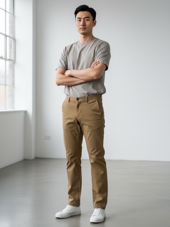 Under 5-10 Other - Under 5’ 10” Chino Casual Slacks Almond Tan 33 x 28 - Fits like 32 Waist